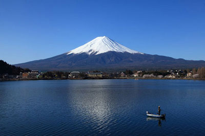 Veduta del Fujiyama dal Lago di kawaguchiko